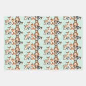 Forêt boisée mignonne Animaux verts Feuille (Devant 2)