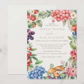 Forêt botanique faire-part de mariage |Fleur sauva (Devant / Derrière)