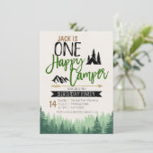 Forêt Camper Invitation Anniversaire Fête de Campi (Debout devant)
