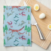 Forêt Créatures serviette à main