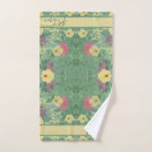 Forêt Daisy Floor avec nom serviette main (Serviette à main)