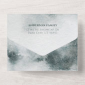 Forêt d'aquarelle | Joyeux Carte photo de Noël (Verso)