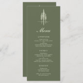 Forêt d'arbre de Gree de Hunter Modern Menu Rustiq (Devant / Derrière)