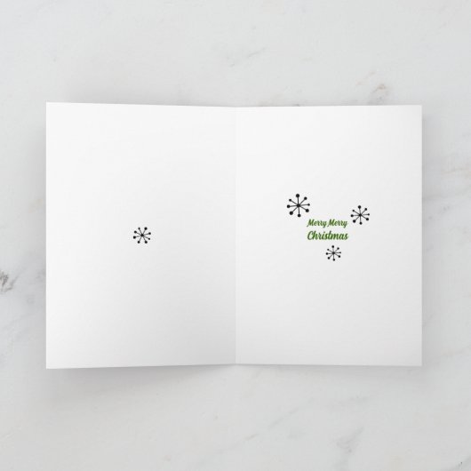 Forêt d'arbres de Noël - Carte de vacances minimal (Intérieur)