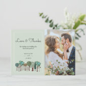 Forêt d'arbres | MARIAGE | CARTE DE REMERCIEMENTS (Debout devant)