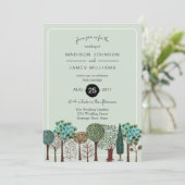 Forêt d'arbres | MARIAGE | Invitation (Debout devant)