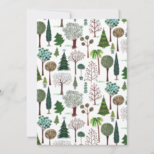 Forêt d'arbres | MARIAGE | Invitation (Dos)
