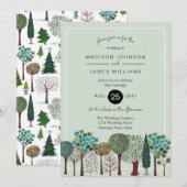 Forêt d'arbres | MARIAGE | Invitation (Devant / Derrière)