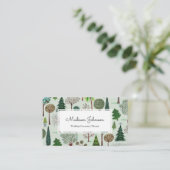 Forêt d'arbres | Monogramme personnalisé | CARTE D (Debout devant)