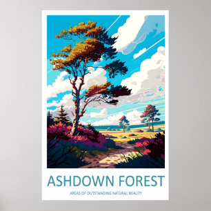 Forêt d'Ashdown Impression de voyage Art mural Ash