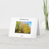 Forêt d'automne ensoleillée - Carte d'anniversaire (Dos)