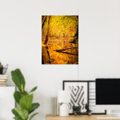Forêt d'automne Jaune Imprimer Poster Oeuvre mural (Bureau à domicile)