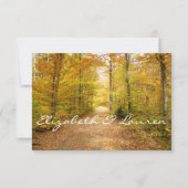 Forêt d'automne, Mariage de automne, RSVP personna (Devant)
