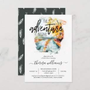 Forêt d'automne rustique   Invitation de douche nu