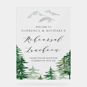 Forêt de aquarelle de campagne Répétition Brunch