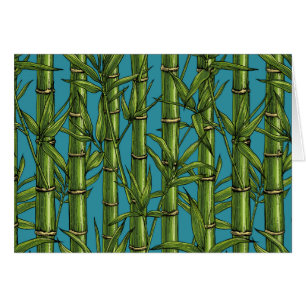 Forêt de bambou sur bleu