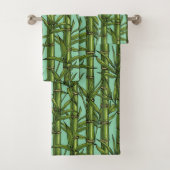 Forêt de bambou sur bleu clair (En situation)