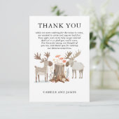 Forêt de bois Jumeaux Baby shower Merci (Debout devant)