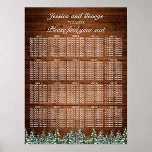 Forêt de bois neigeux Tableau des sièges de campag