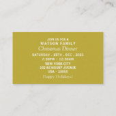 Forêt de cerfs dorés, Invitation au billet de soir (Dos)