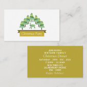 forêt de cerfs dorés, invitation de billet de soir (Devant / Derrière)