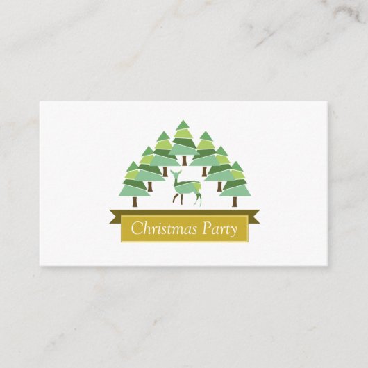 Forêt de cerfs dorés, Invitation Ticket de fête de (Devant)