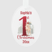 Forêt de cerfs mignons Numéro un premier Noël (devant)