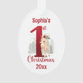 Forêt de cerfs mignons Numéro un premier Noël (dos)