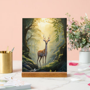 Forêt de cerfs sauvages Acrylique Mur Art