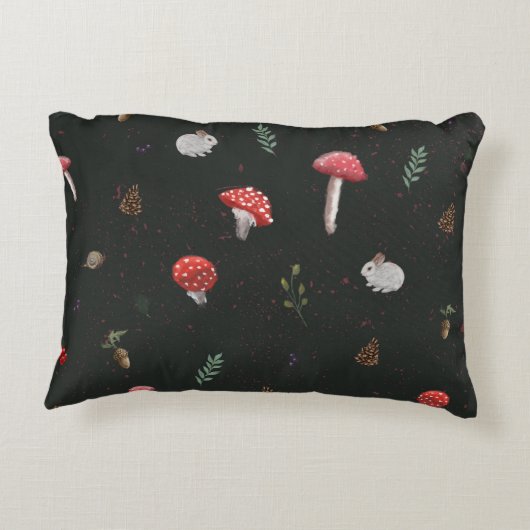 Forêt de champignons coussin mignon (Dos)