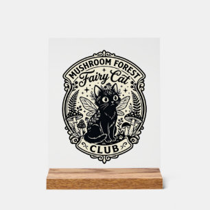 Forêt de champignons Fée Chat Drôle Chat Graphique