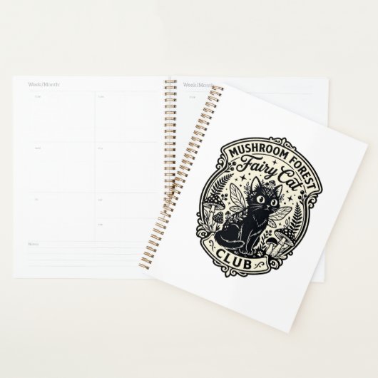 Forêt de champignons Fée Chat Drôle Chat Graphique (Devant avec enveloppe)