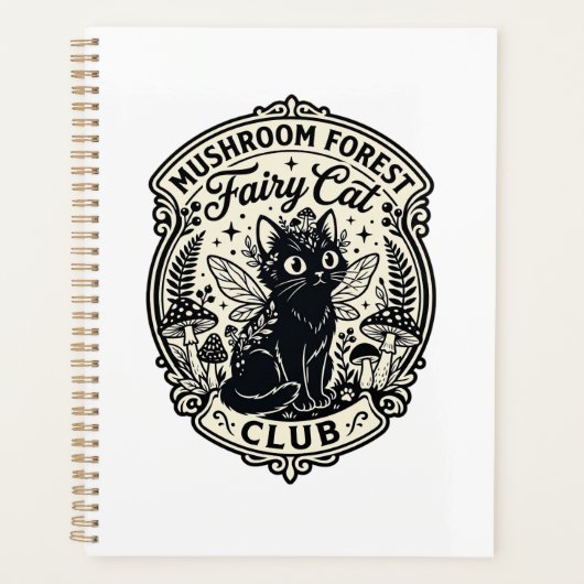 Forêt de champignons Fée Chat Drôle Chat Graphique (Devant)