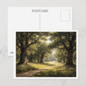 Forêt de chênes. Carte postale (Devant / Derrière)