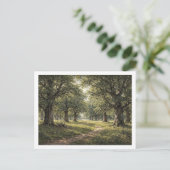 Forêt de chênes. Carte postale (Debout devant)