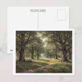Forêt de chênes. Carte postale (Devant / Derrière)