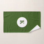 Forêt de couleur vert élégant moderne Monogramme (Serviette à main)