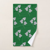 Forêt de feuilles tombantes vertes  (Serviette à main)