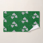Forêt de feuilles tombantes vertes  (Serviette à main)