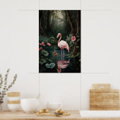 Forêt de flamants roses, Impression de rivière tro (Cuisine)