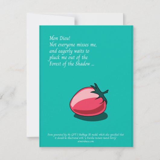 Forêt de la carte générée par l'IA de l'ombre (Devant)