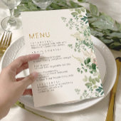 Forêt de Leves Floral Menu Mariage