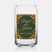 Forêt de mariage tournesol vert et or (Recto)