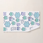 Forêt de neige et créatures mignonnes design (Serviette à main)
