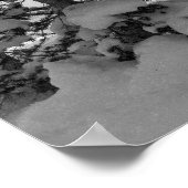 Forêt de neige Poster noir et blanc (Coin)