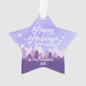 Forêt de neige violette paisible Joyeux Noël (dos)