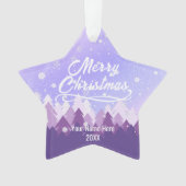 Forêt de neige violette paisible Joyeux Noël (devant)