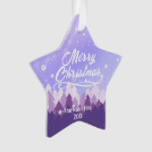 Forêt de neige violette paisible Joyeux Noël (devant)