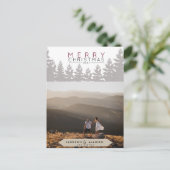 Forêt de Noël | Arbre à pins et Carte photo (Debout devant)