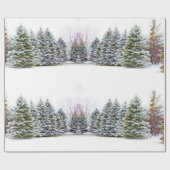 Forêt de Noël en papier cadeau ou artisanat de Noë (Plat)